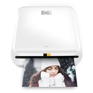 kodak step wireless mobile photo mini printer (white) compatible w/ ios & android, nfc & bluetooth devices