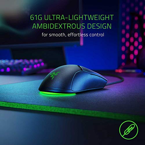 Razer Viper Mini Ultralight Gaming Mouse: Fastest Gaming Switches - 8500 DPI Optical Sensor - Chroma RGB Underglow Lighting - 6 Programmable Buttons - Drag-Free Cord - Classic Black