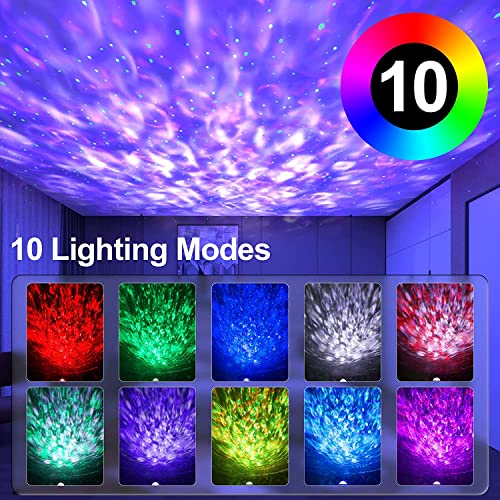 Galaxy Light Projector, Star Projector Night Light Bluetooth Music Speaker Starry Light Projector for Bedroom Kids Decor Party Ceiling, Work with Alexa & Google Asistant Smart WiFi Remote Control