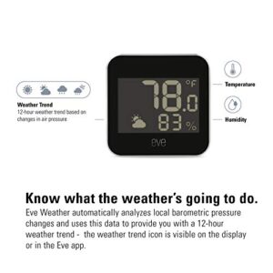 Eve Weather - Apple HomeKit Smart Home, Connected Outdoor Weather Station for Tracking Temperature, Humidity, & Barometric Pressure, Precision Sensors, Wireless, Bluetooth & Thread