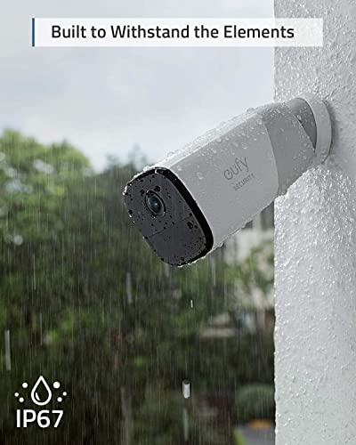 EufyCam 2 Pro 2K Indoor/Outdoor 2-Camera Security System - White (Renewed)