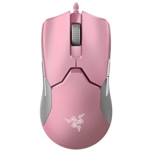 razer viper ultralight ambidextrous wired gaming mouse: 2nd gen optical mouse switches – 16k dpi optical sensor – chroma rgb lighting – 8 programmable buttons – drag-free cord – quartz pink