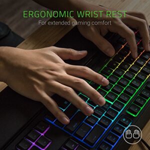 Razer Ornata Chroma Gaming Keyboard: Hybrid Mechanical Key Switches - Customizable Chroma RGB Lighting - Individually Backlit Keys - Detachable Plush Wrist Rest - Programmable Macro Functionality