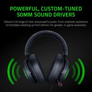 Razer Kraken Ultimate RGB USB Gaming Headset: THX 7.1 Spatial Surround Sound - Chroma RGB Lighting - Retractable Active Noise Cancelling Mic - Aluminum & Steel Frame - for PC & Mac - Classic Black