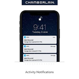 Chamberlain B4603T Smart myQ Smartphone Controlled-Ultra Quiet, Strong Belt Drive, Wireless Keypad Included, Garage Door Opener , Blue