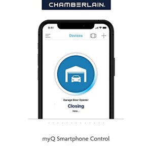 Chamberlain B4603T Smart myQ Smartphone Controlled-Ultra Quiet, Strong Belt Drive, Wireless Keypad Included, Garage Door Opener , Blue