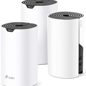 TP-Link Deco Whole Home Mesh WiFi System– Up to 5,500 Sq.ft. Coverage, WiFi Router/Extender Replacement, Gigabit Ports,Seamless Roaming, Parental Controls, Works with Alexa(Deco S4 3-Pack) (Renewed)