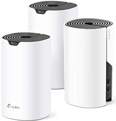 TP-Link Deco Whole Home Mesh WiFi System– Up to 5,500 Sq.ft. Coverage, WiFi Router/Extender Replacement, Gigabit Ports,Seamless Roaming, Parental Controls, Works with Alexa(Deco S4 3-Pack) (Renewed)