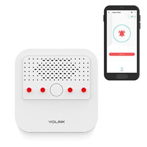 smart siren alarm, loud 110 db, wireless alarm for home security/intrusion/burglar alarm, panic alarm, audible alerts, remote control, works with alexa, google, home assistant, ifttt – hub required