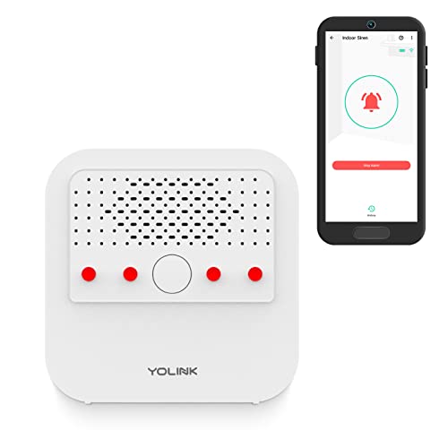 Smart Siren Alarm, Loud 110 dB, Wireless Alarm for Home Security/Intrusion/Burglar Alarm, Panic Alarm, Audible Alerts, Remote Control, Works with Alexa, Google, Home Assistant, IFTTT - Hub Required