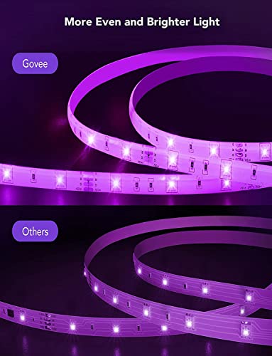 Govee Smart WiFi LED Strip Lights, 32.8ft RGB Light Strips Work with Alexa & Google Home, App Control Music Sync Lights with Protective Coating, Led Lights for Bedroom, Kitchen, Party, Ceiling