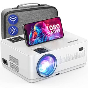 WiFi Bluetooth Projector, DBPOWER 9500L HD Native 1080P Projector, Zoom & Sleep Timer Support Outdoor Movie Projector, Home Projector Compatible w/ TV Stick, PC,DVD, Laptop/Extra Bag Included