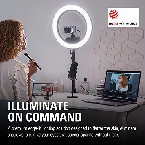 Elgato Ring Light - Premium 2500 lumens Light with desk clamp and ball mount for Streaming, TikTok, Instagram, Home Office, Temperature and Brightness app-adjustable on Mac, PC, iOS, Android