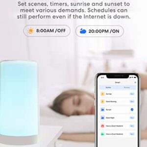 meross Smart WiFi Table Lamp, Bedside Lamp, Compatible with Apple HomeKit, Siri, Amazon Alexa and SmartThings, Tunable White and Multi-Color, Touch Control, Voice and App Control