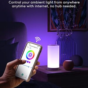 meross Smart WiFi Table Lamp, Bedside Lamp, Compatible with Apple HomeKit, Siri, Amazon Alexa and SmartThings, Tunable White and Multi-Color, Touch Control, Voice and App Control