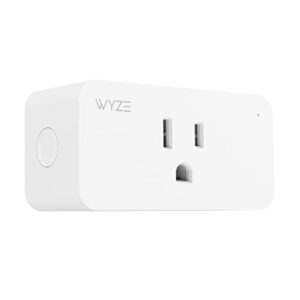 wyze plug, 2.4ghz wifi smart plug, works with alexa, google assistant, ifttt, no hub required, one-pack, white – a certified for humans device