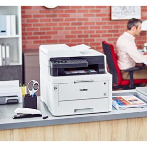 Brother MFC-L3770CDW Compact Wireless Digital Color All-in-One Printer with NFC, 3.7” Color Touchscreen, Automatic Document Feeder, Wireless and Duplex Printing and Scanning