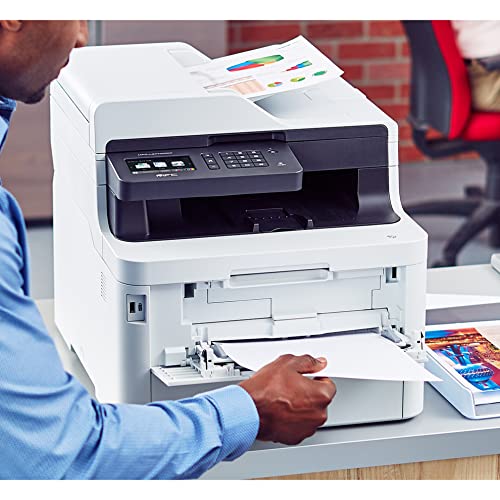 Brother MFC-L3770CDW Compact Wireless Digital Color All-in-One Printer with NFC, 3.7” Color Touchscreen, Automatic Document Feeder, Wireless and Duplex Printing and Scanning