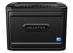 vaultek mxi wi-fi and biometric safe high capacity handgun safe multiple pistol storage smart safe with alerts to smartphone auto-open door and rechargeable battery (biometric + wifi)(black)