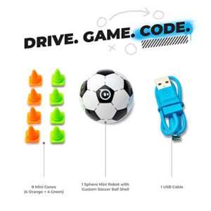 Sphero Mini Soccer: App-Enabled Programmable Robot Ball - STEM Educational Toy for Kids Ages 8 & Up - Drive, Game & Code with Play & Edu App