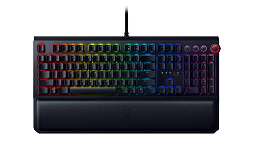 Razer BlackWidow Elite Mechanical Gaming Keyboard: Orange Mechanical Switches - Tactile & Silent - Chroma RGB Lighting - Magnetic Wrist Rest - Dedicated Media Keys & Dial - USB Passthrough