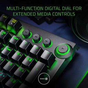 Razer BlackWidow Elite Mechanical Gaming Keyboard: Orange Mechanical Switches - Tactile & Silent - Chroma RGB Lighting - Magnetic Wrist Rest - Dedicated Media Keys & Dial - USB Passthrough