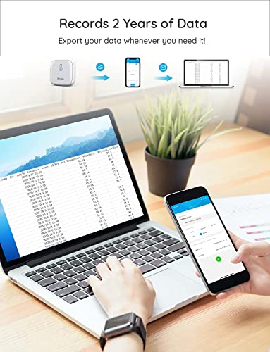 Govee Bluetooth Hygrometer Thermometer, Temperature Gauge Humidity Meter, App Alerts, Free Data Export Storage, Up to 500 Days Battery Life, 230ft Connecting Range for Humidor, Greenhouse