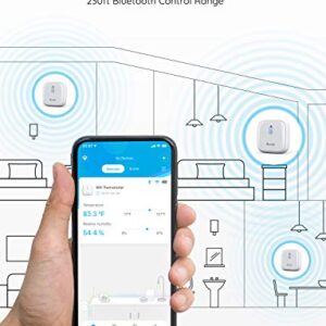 Govee Bluetooth Hygrometer Thermometer, Temperature Gauge Humidity Meter, App Alerts, Free Data Export Storage, Up to 500 Days Battery Life, 230ft Connecting Range for Humidor, Greenhouse