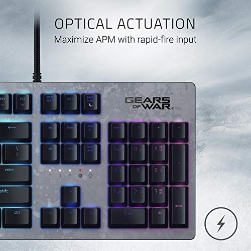 Razer Huntsman Gaming Keyboard: Fastest Keyboard Switches Ever, Clicky Optical Switches, Customizable Chroma RGB Lighting, Programmable Macro Functionality, Gears of War 5 Edition