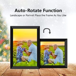 FRAMEO Digital Photo Frame 10.1 inch WiFi Smart Frame HD IPS Touch Screen, 16GB Storage, Auto-Rotate, Wall-Mountable, Easy Setup to Share Photos & Videos via Free App from Anywhere