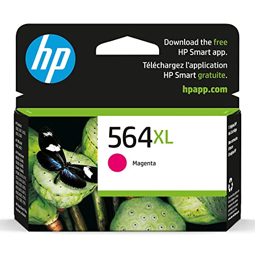 Original HP 564XL Magenta High-yield Ink | Works with DeskJet 3500; OfficeJet 4620; PhotoSmart B8550, C6300, D5400, D7560, 5510, 5520, 6510, 6520, 7510, 7520, Plus, Premium, eStation Series | CB324WN