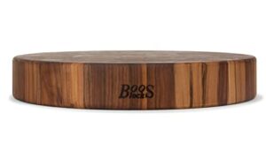 john boos block wal-ccb183-r classic collection walnut wood end grain round chopping block, 18 inches round x 3 inches