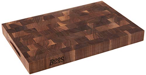 John Boos Walnut Blo WAL-CCB1812-175 Classic Collection Wood End Grain Chopping Block, 18" x 12" x 1.75"