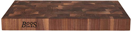 John Boos Walnut Blo WAL-CCB1812-175 Classic Collection Wood End Grain Chopping Block, 18" x 12" x 1.75"