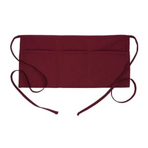 fame® 3 pocket waist apron – f9 – burgundy 18130 (wfa83499bu)