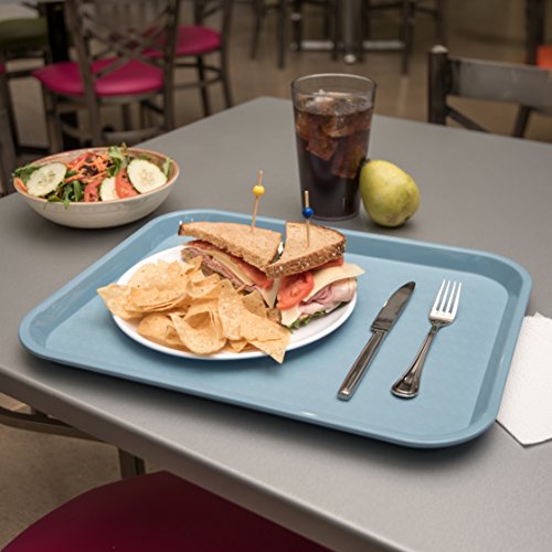 CFS Cafe Plastic Fast Food Tray, 14" x 18", Slate, (Pack of 12)