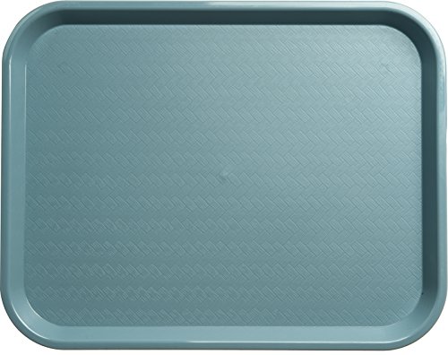 CFS Cafe Plastic Fast Food Tray, 14" x 18", Slate, (Pack of 12)