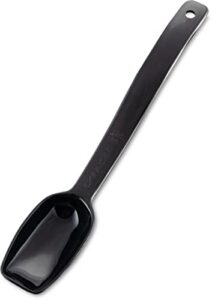 cfs plastic solid spoon, 9 inches, black, (pack of 12)