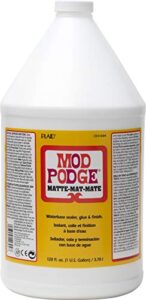 mod podge cs11304 waterbase sealer, glue and finish, 128 oz, matte