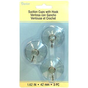 darice suction cup with hooks, 42mm, clear (1050-06)