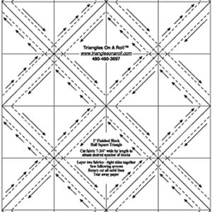 Triangles On A Roll 1in Half Square 50ft Template