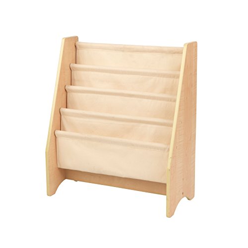 KidKraft Wood and Canvas Sling Bookshelf Furniture for Kids – Natural, Gift for Ages 3+