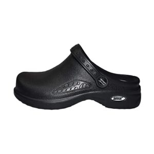 Natural Uniforms Ultralite Women's Clogs with Strap (Size 8, Black)