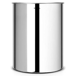 Brabantia Classic Waste Paper Bin, 15 Litre - Brilliant Steel