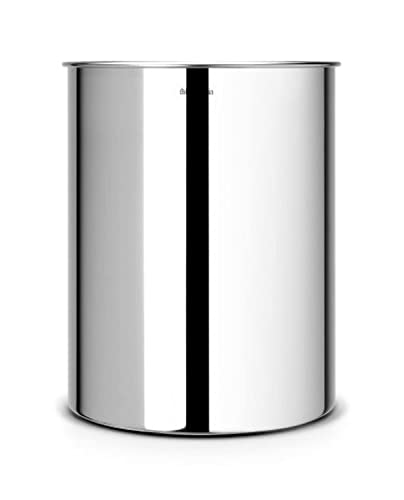 Brabantia Classic Waste Paper Bin, 15 Litre - Brilliant Steel