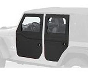 Bestop 5179935 Black Diamond 2-Piece Fabric Doors for 2007-2017 Wrangler - Rear