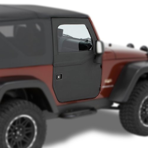 Bestop 5179835 Black Diamond 2-Piece Fabric Doors for 2007-2018 Jeep Wrangler JK-Front