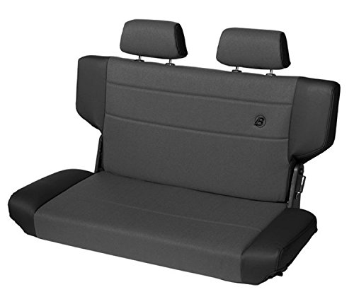 Bestop 3943915 Black Denim Trailmax II Rear Fold-N-Tumble Seat - Jeep 1997-2006 Wrangler