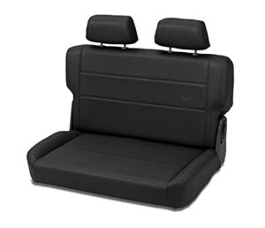 bestop 3944015 black denim trailmax ii rear fold-n-timble reat seat – jeep 1955-1995 cj5, cj7 & wrangler