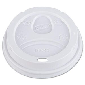 dixie d9542w dome lid for 10-16 ounce perfectouch cups and 12-20 ounce paper hot cups, white 100 lids